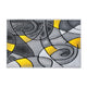 Yellow,2' x 3' |#| Abstract Style Design Entryway Accent Rug - Yellow & Gray - 2' x 3'