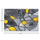 Yellow,2' x 3' |#| Abstract Style Design Entryway Accent Rug - Yellow & Gray - 2' x 3'