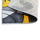 Yellow,2' x 3' |#| Abstract Style Design Entryway Accent Rug - Yellow & Gray - 2' x 3'