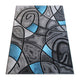 Blue,8' x 10' |#| Modern Olefin Accent Area Rug - Blue & Gray Abstract Pattern - 8' x 10'