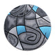 Blue,5' Round |#| Abstract Style Round Accent Area Rug with Blue and Gray Design - 5' x 5'