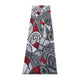 Red,2' x 7' |#| Abstract Design Hallway Runner Accent Rug - Red and Gray - 2' x 7'