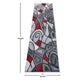 Red,2' x 7' |#| Abstract Design Hallway Runner Accent Rug - Red and Gray - 2' x 7'