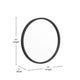 Black,16inch Round |#| Wall Mount 16 Inch Shatterproof Round Accent Wall Mirror with Black Metal Frame