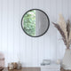Black,16inch Round |#| Wall Mount 16 Inch Shatterproof Round Accent Wall Mirror with Black Metal Frame