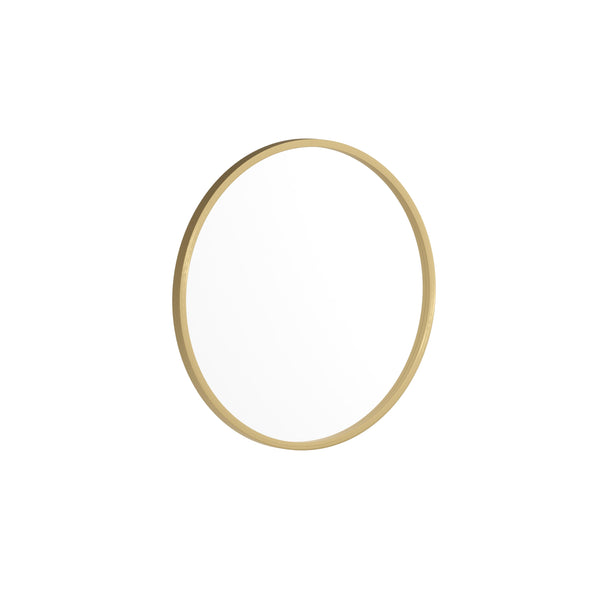 Gold,20inch Round |#| Wall Mount 20 Inch Shatterproof Round Accent Wall Mirror with Gold Metal Frame