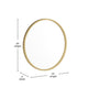 Gold,20inch Round |#| Wall Mount 20 Inch Shatterproof Round Accent Wall Mirror with Gold Metal Frame