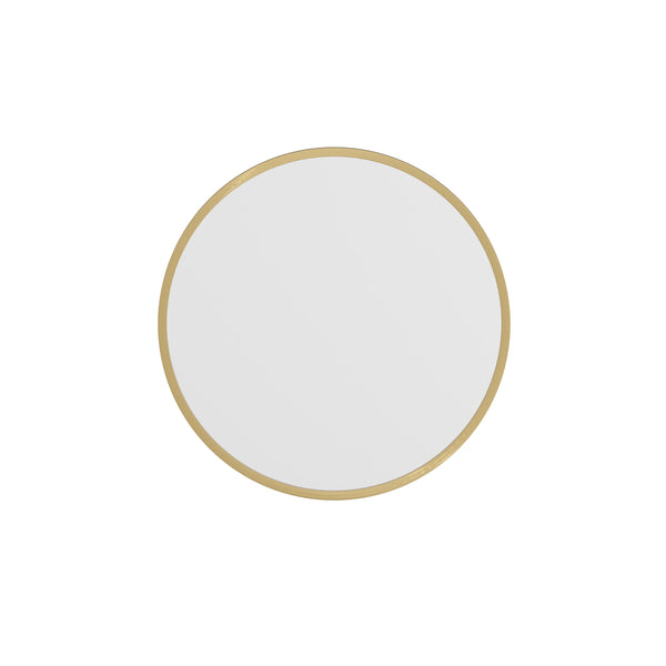 Gold,20inch Round |#| Wall Mount 20 Inch Shatterproof Round Accent Wall Mirror with Gold Metal Frame
