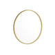 Gold,24inch Round |#| Wall Mount 24 Inch Shatterproof Round Accent Wall Mirror with Gold Metal Frame