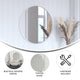 Silver,24inch Round |#| Wall Mount 24 Inch Shatterproof Round Accent Wall Mirror with Silver Metal Frame