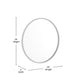 Silver,24inch Round |#| Wall Mount 24 Inch Shatterproof Round Accent Wall Mirror with Silver Metal Frame