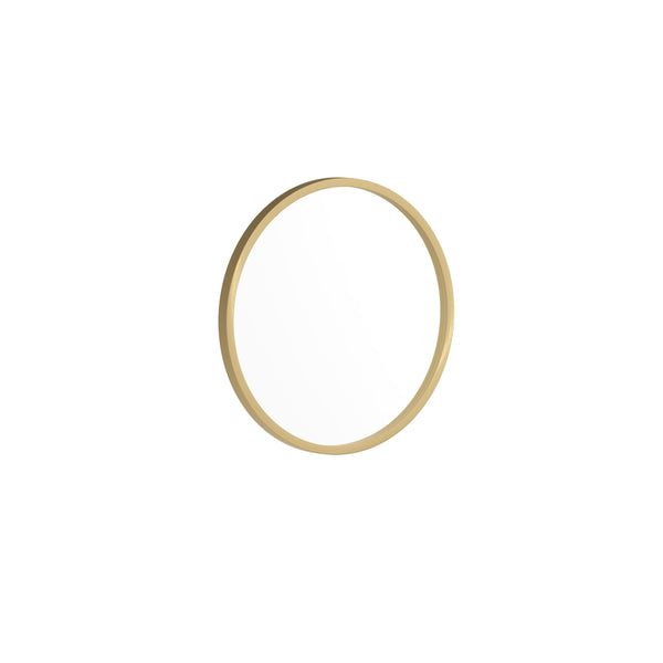 Gold,16inch Round |#| Wall Mount 16 Inch Shatterproof Round Accent Wall Mirror with Gold Metal Frame