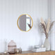 Gold,16inch Round |#| Wall Mount 16 Inch Shatterproof Round Accent Wall Mirror with Gold Metal Frame