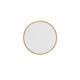 Gold,16inch Round |#| Wall Mount 16 Inch Shatterproof Round Accent Wall Mirror with Gold Metal Frame