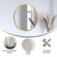 Gold,24inch Round |#| Wall Mount 24 Inch Shatterproof Round Accent Wall Mirror with Gold Metal Frame