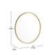 Gold,24inch Round |#| Wall Mount 24 Inch Shatterproof Round Accent Wall Mirror with Gold Metal Frame
