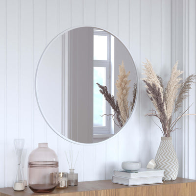 Julianne Metal Framed Wall Mirror - Large Accent Mirror for Bathroom, Vanity, Entryway, Dining Room, & Living Room
