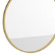 Gold,24inch Round |#| Wall Mount 24 Inch Shatterproof Round Accent Wall Mirror with Gold Metal Frame