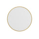 Gold,24inch Round |#| Wall Mount 24 Inch Shatterproof Round Accent Wall Mirror with Gold Metal Frame