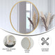 Gold,30inch Round |#| Wall Mount 30 Inch Shatterproof Round Accent Wall Mirror with Gold Metal Frame