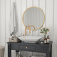 Gold,30inch Round |#| Wall Mount 30 Inch Shatterproof Round Accent Wall Mirror with Gold Metal Frame