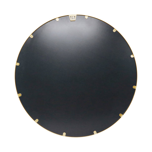 Gold,30inch Round |#| Wall Mount 30 Inch Shatterproof Round Accent Wall Mirror with Gold Metal Frame
