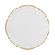 Gold,30inch Round |#| Wall Mount 30 Inch Shatterproof Round Accent Wall Mirror with Gold Metal Frame