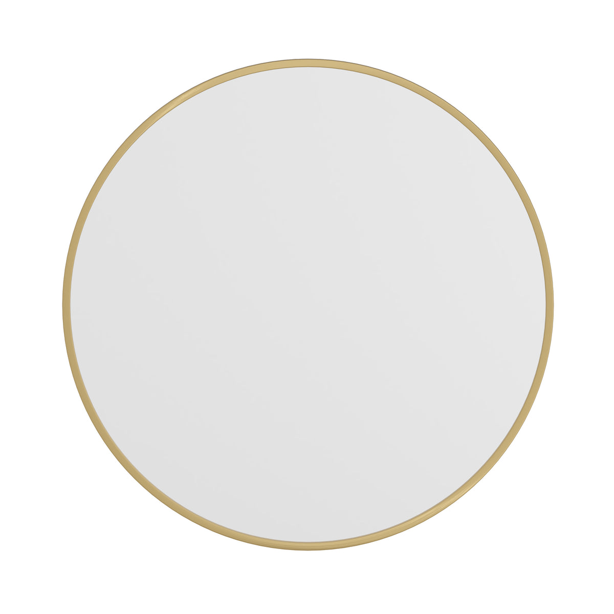 Gold,30inch Round |#| Wall Mount 30 Inch Shatterproof Round Accent Wall Mirror with Gold Metal Frame