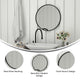 Black,24inch Round |#| Wall Mount 24 Inch Shatterproof Round Accent Wall Mirror with Black Metal Frame