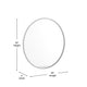 Silver,30inch Round |#| Wall Mount 30 Inch Shatterproof Round Accent Wall Mirror with Silver Metal Frame