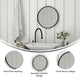 Black,20inch Round |#| Wall Mount 20 Inch Shatterproof Round Accent Wall Mirror with Black Metal Frame