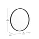 Black,20inch Round |#| Wall Mount 20 Inch Shatterproof Round Accent Wall Mirror with Black Metal Frame