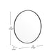 Black,36inch Round |#| Wall Mount 36 Inch Shatterproof Round Accent Wall Mirror with Black Metal Frame