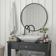 Black,36inch Round |#| Wall Mount 36 Inch Shatterproof Round Accent Wall Mirror with Black Metal Frame