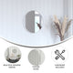 Silver,16inch Round |#| Wall Mount 16 Inch Shatterproof Round Accent Wall Mirror with Silver Metal Frame