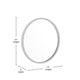 Silver,16inch Round |#| Wall Mount 16 Inch Shatterproof Round Accent Wall Mirror with Silver Metal Frame
