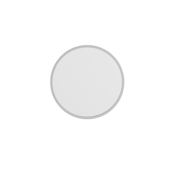 Silver,16inch Round |#| Wall Mount 16 Inch Shatterproof Round Accent Wall Mirror with Silver Metal Frame