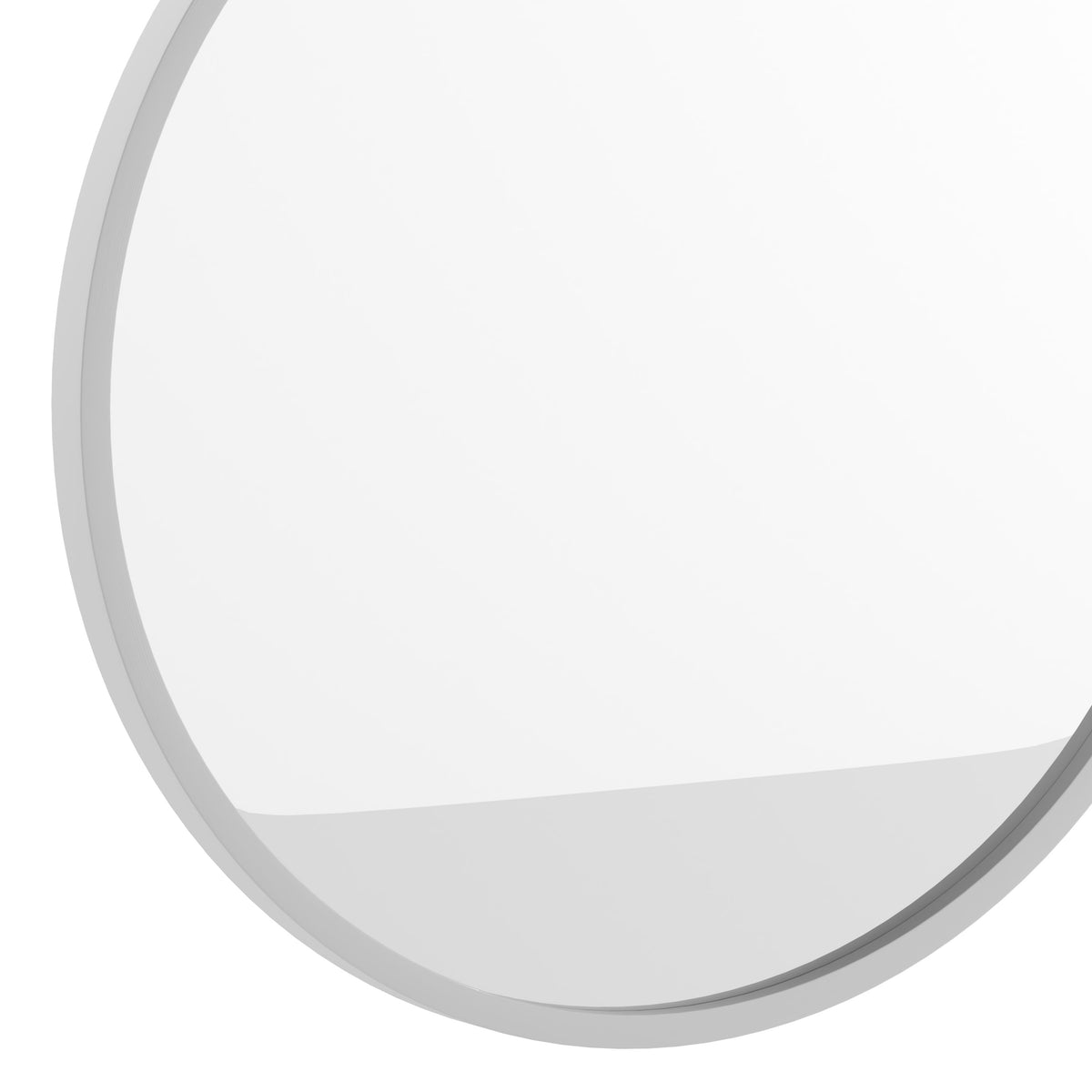 Silver,20inch Round |#| Wall Mount 20 Inch Shatterproof Round Accent Wall Mirror with Silver Metal Frame