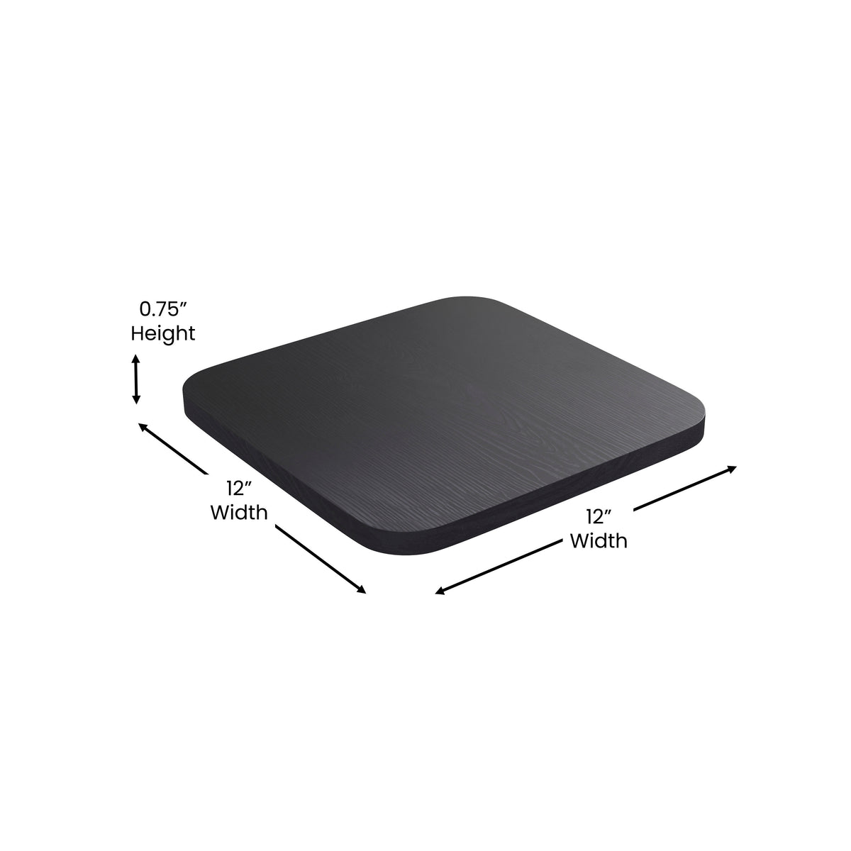 Black Seat/Black Frame |#| Indoor/Outdoor Backless Counter Stool with Poly Seat - Black/Black