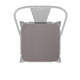 White/Gray |#| All-Weather Commercial Bar Stool with Removable Back/Poly Seat-White/Gray