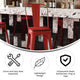 Red/Red |#| All-Weather Commercial Bar Stool with Removable Back/Poly Seat-Red/Red