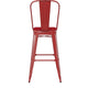 Red/Red |#| All-Weather Commercial Bar Stool with Removable Back/Poly Seat-Red/Red