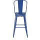 Blue/Teal-Blue |#| All-Weather Commercial Bar Stool with Removable Back/Poly Seat-Blue/Teal