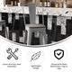 Silver/Gray |#| All-Weather Commercial Bar Stool with Removable Back/Poly Seat-Silver/Gray