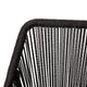 Black/Gray |#| Woven Indoor/Outdoor Stacking Club Chair in Black - Gray Cushions