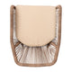 Natural/Ivory |#| Woven Indoor/Outdoor Stacking Club Chairs in Natural - Ivory Cushions-Set of 2