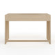 Light Natural Frame/Brushed Gold Hardware |#| Light Natural Home Office Modular Desk with 2 Drawers and Brushed Gold Hardware