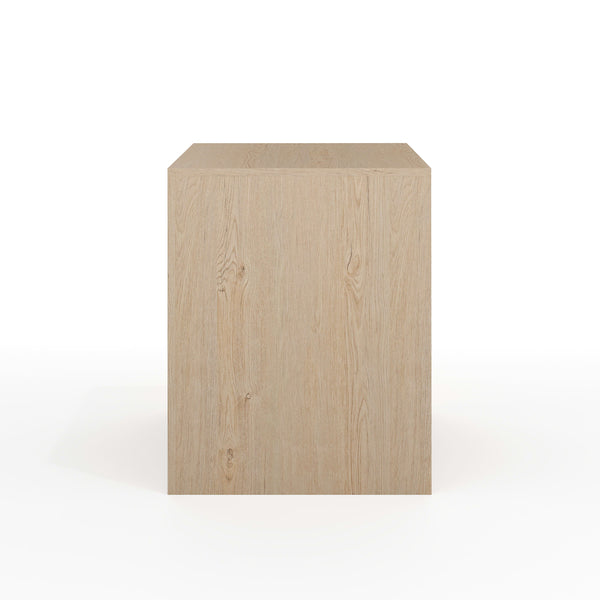 Light Natural Frame/Brushed Gold Hardware |#| Light Natural Home Office Modular Desk with 2 Drawers and Brushed Gold Hardware