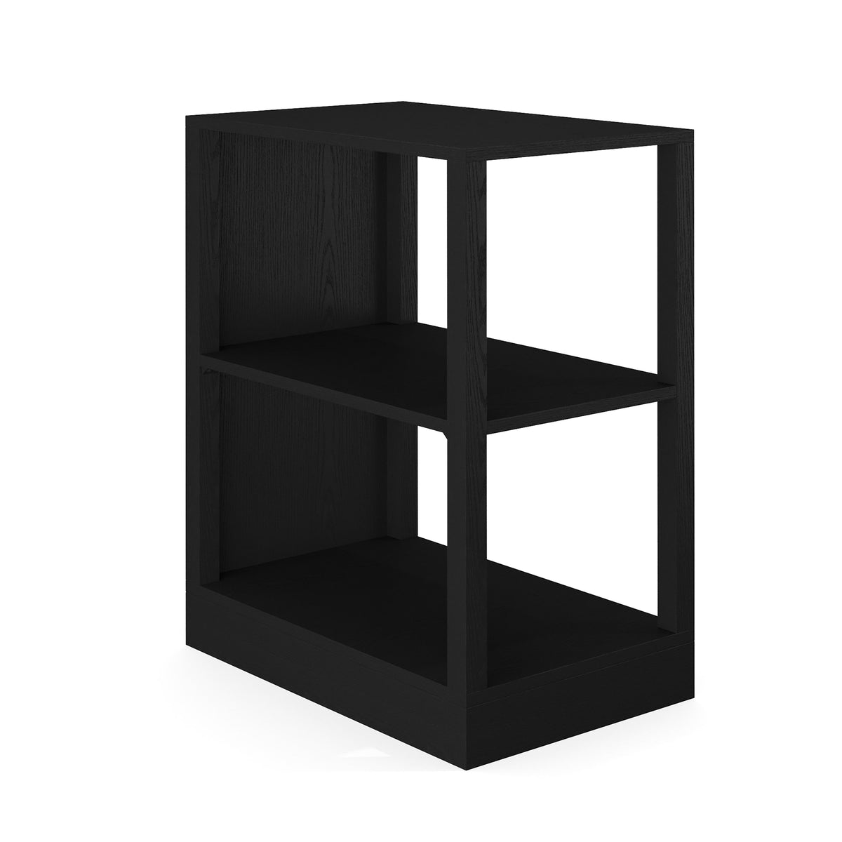 Black |#| Black Home Office Modular 2 Tier Open Bookshelf