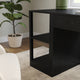 Black |#| Black Home Office Modular 2 Tier Open Bookshelf